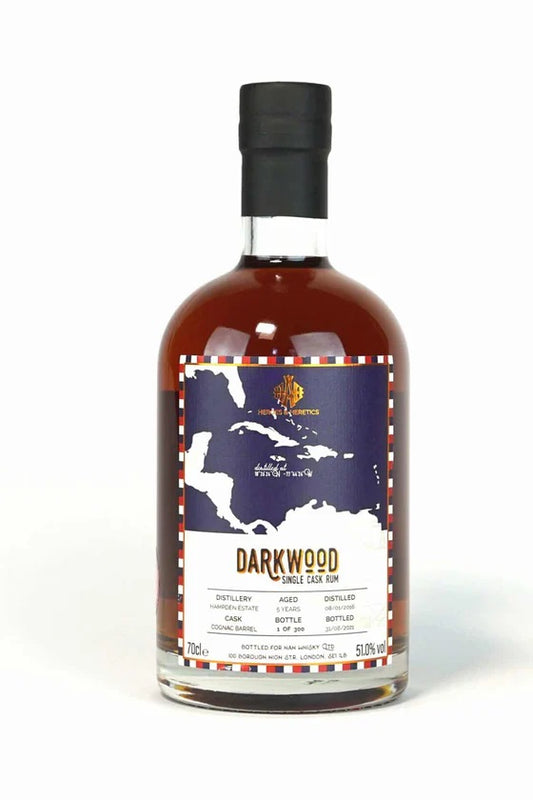 Darkwood - 5 Year Old Hampden Estate Jamaican Cognac Cask Rum 2016 Jamaica